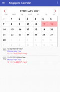 Singapore Calendar 2017 screenshot 1