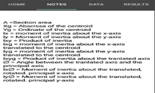 SECTION PROPERTIES (Area, Centroid, ...) screenshot 3