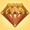 Wooden Nuts: Wood Nuts & Bolts Icon