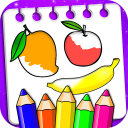 Fruits Coloring Book & Drawing Book Icon