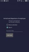 Employee arrival and departure screenshot 1