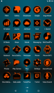 Flat Black and Orange Icon Pack v4.0 Free screenshot 18