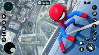 Flying Spider Rope Hero Games screenshot 6