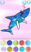 Baby Shark Glitter Coloring screenshot 2