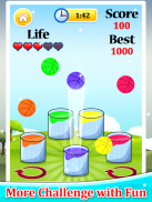 Bucket Color Ball Challenge Game screenshot 1