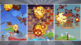 Ninja Bear 🐻 Slingshot Shooter Game screenshot 4