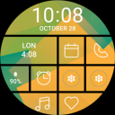 Yellow Green Tile Watch Face