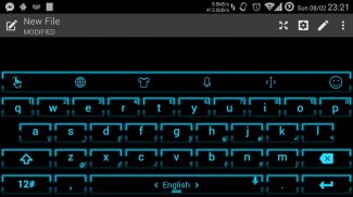 Keyboard Theme Neon 2 Cyan screenshot 5