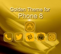 Golden Theme for Phone 8 screenshot 3