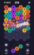UP 9 - Desafio Hexagonal! Junte números até 9 screenshot 2