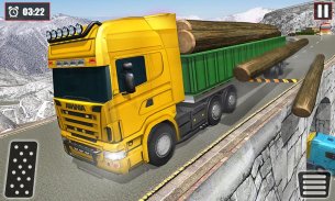 Offroad Snow Trailer Truck Driving Game 2020 screenshot 13