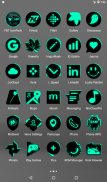 Flat Black and Teal Icon Pack Free screenshot 9