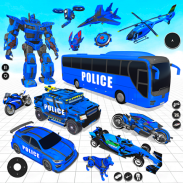 Police Bus Robot Bike Games screenshot 4