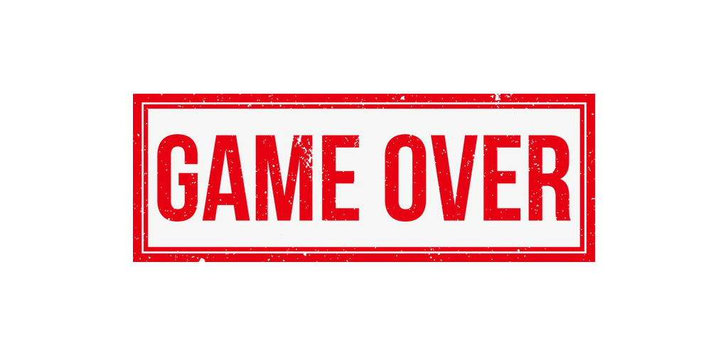 Game over. Значок конец игры. Game over на белом фоне. Кнопка game over.