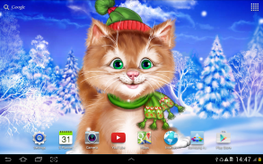 Winter Cat Live Wallpaper screenshot 1