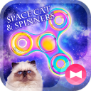 Симпатичные обои Space Cat & Spinners