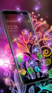 Beautiful neon colorful flowers theme & wallpaper screenshot 6