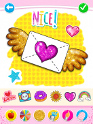 Glitter Hearts coloring and drawing screenshot 8