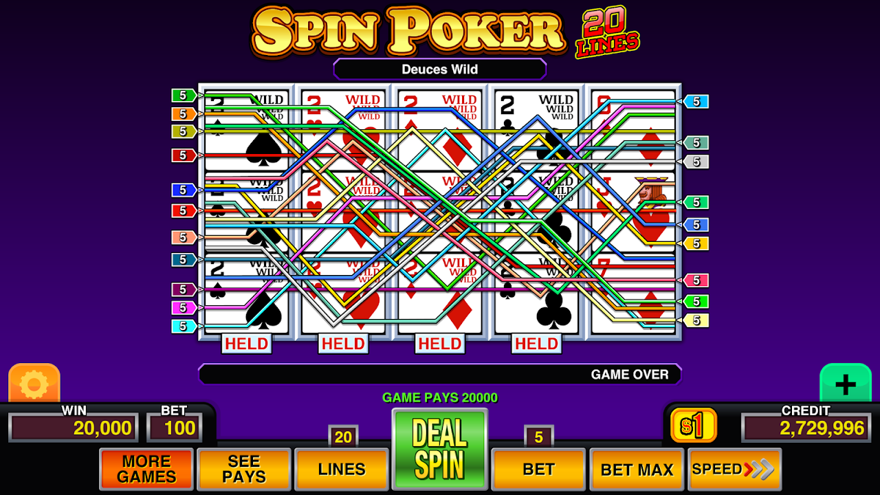 spin poker slot machine