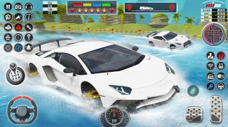 น้ำ รถ ที่นักท่อง การแข่งรถ 2019 3D รถ สตั๊นต์ เกม screenshot 1