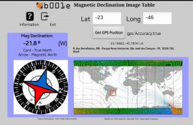 Boole Magnetic Declination Image Table screenshot 3