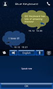 GO Keyboard Blue Night Theme screenshot 5