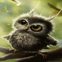 Cute Small Owl LWP Icon