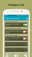 Locutor de nombre de llamada, Flash on call y SMS screenshot 1