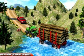 Drive Tractor trolley Offroad Cargo- Free Games screenshot 2