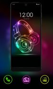 Neon light headphone theme for REDMI screenshot 1