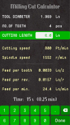 Milling Cut Calculator screenshot 2