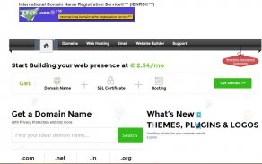 Domain Name registration Web hosting and SSL screenshot 1