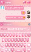 Pink Girl Keyboard Theme screenshot 7