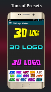 Testo 3D Foto editore Lite-3D Logo e 3D Nome screenshot 0