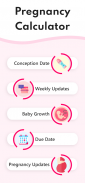 임신 계산기 및 달력 - 주별 임신 추적기 screenshot 1