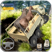 Animal Transport Truck Simulator Mengemudi Offroad screenshot 2