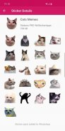 Baru lucu kucing meme stiker WAStickerApps screenshot 3