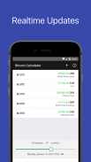 Realtime Bitcoin Calculator screenshot 1