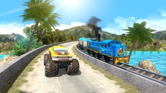 Train vs Car Racing 2 Player screenshot 0