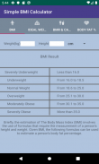 Simple BMI Calculator screenshot 0