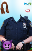 Women police suit photo editor screenshot 3