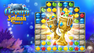 Ocean Splash Match-3: juegos de puzzle gratis screenshot 5
