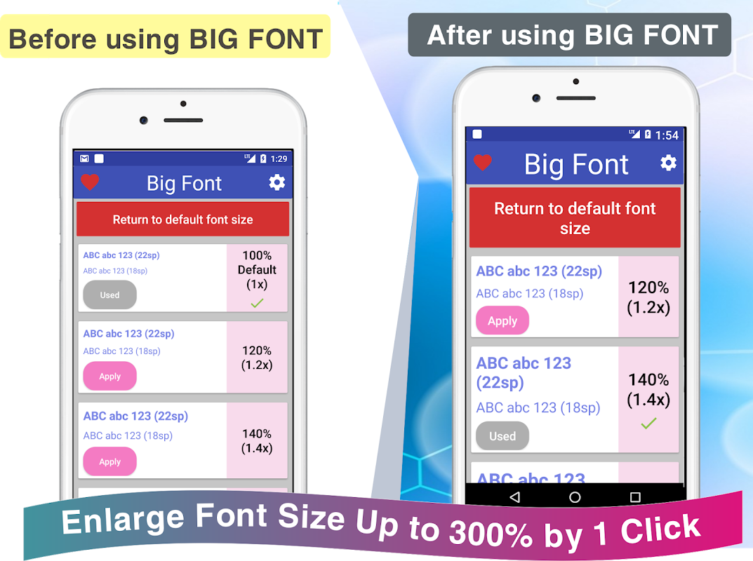 Большой шрифт - изменить размер шрифта - Загрузить APK для Android | Aptoide