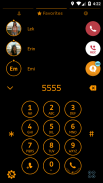 Circle Black Orange Phone DIaler Theme screenshot 5