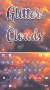 خلفية الكيبورد Glitter Clouds screenshot 0