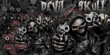 Devil Death Skull Gun Keyboard Theme screenshot 5