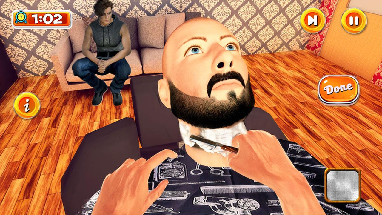 Barbearia cabeleireiro cabelo louco cortar jogo 3D - Baixar APK