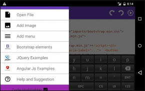 HTML EDITOR,AngularJ,Bootstrap screenshot 1