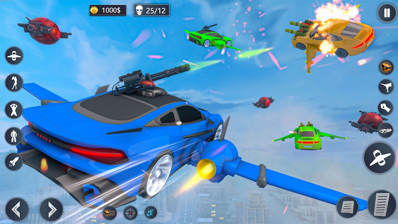 Flying Car Robot Game Car Game