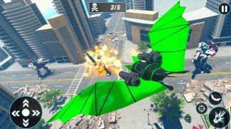Flying Bat Bike Robot Games 3D screenshot 1